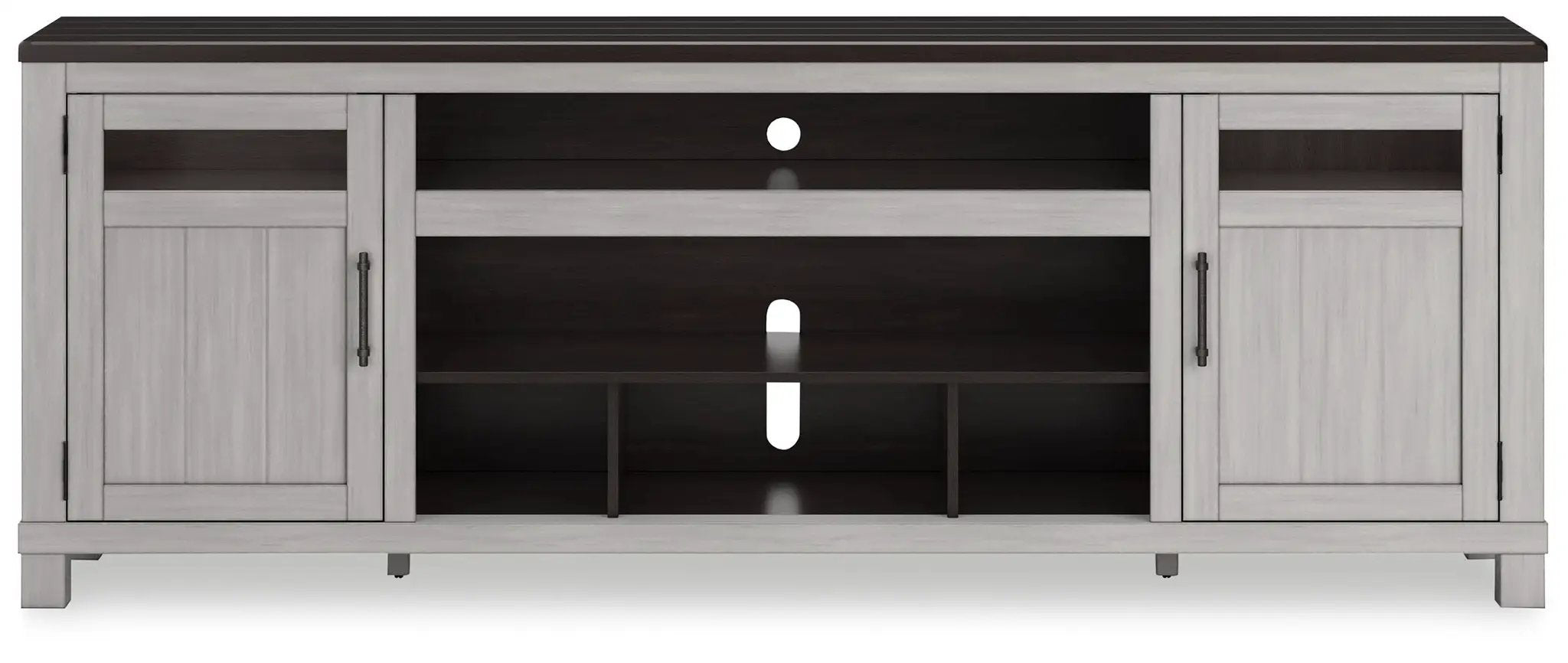 Darborn - XL TV Stand W/Fireplace Option - Gray / Brown by Unique Piece Furniture