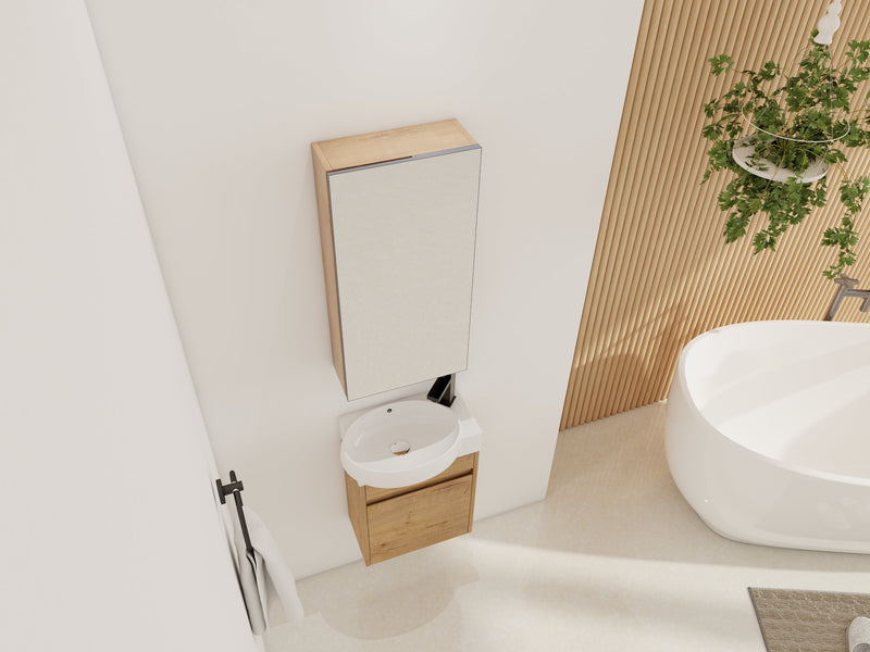 14'' Bathroom Mirror Cabinet with Storage by HouseOfZazla