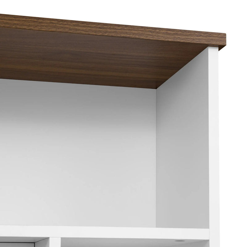 Wall Unit Entertainment Center With Bookshelves For TVs Up To 80", Tempered Glass Doors And Adjustable Shelves by HouseOfZazla