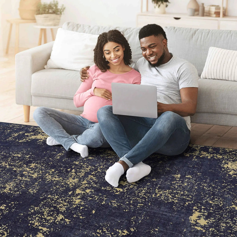 Maval - Abstract Washable Area Rug by Unique Piece Furniture