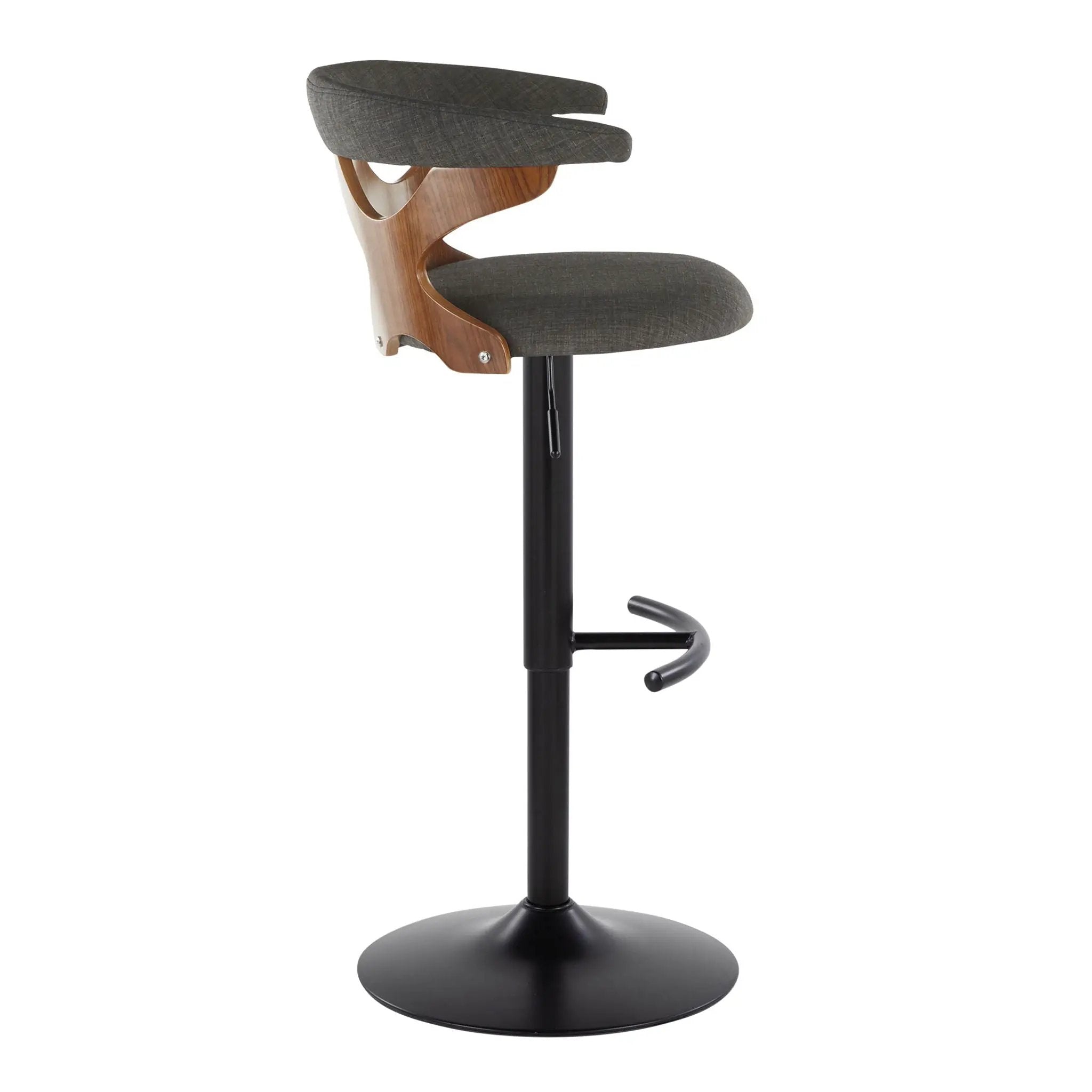 Gardenia - Contemporary Adjustable Barstool, Swivel With Rounded T Footrest (Set of 2) by Unique Piece Furniture