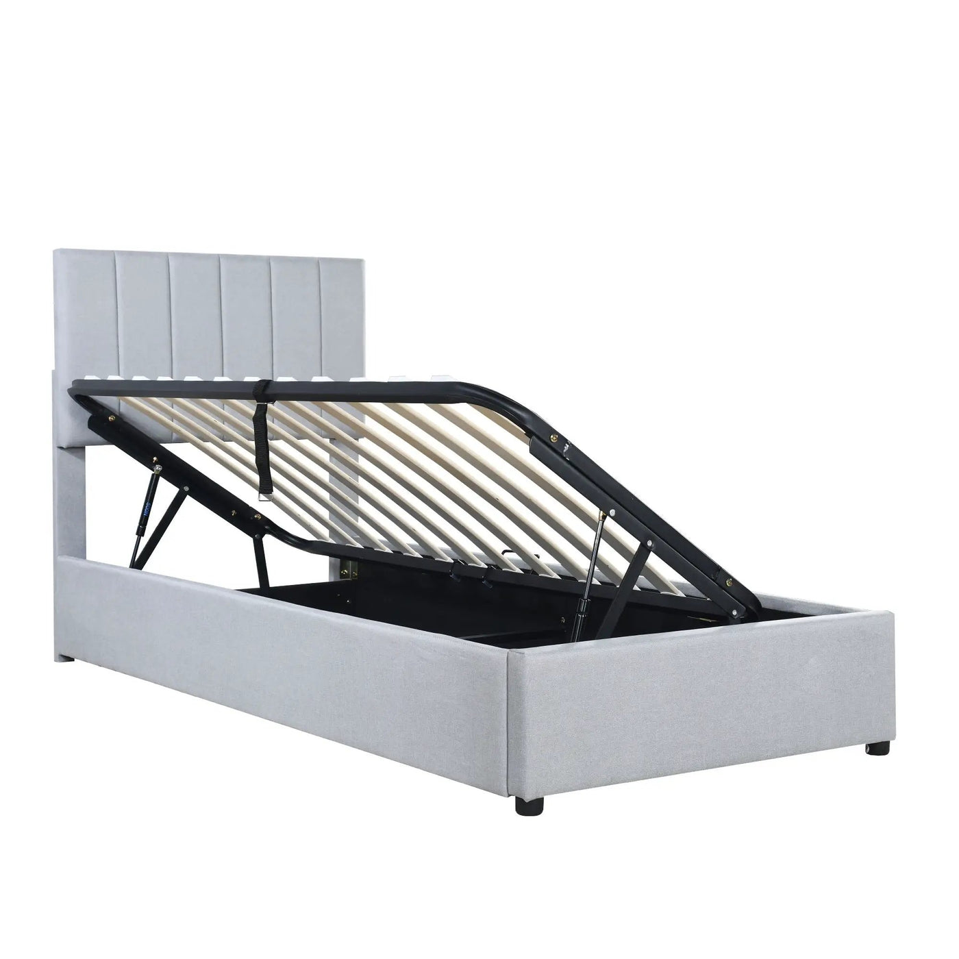 Upholstered Platform Bed With A Hydraulic Storage System by Unique Piece Furniture