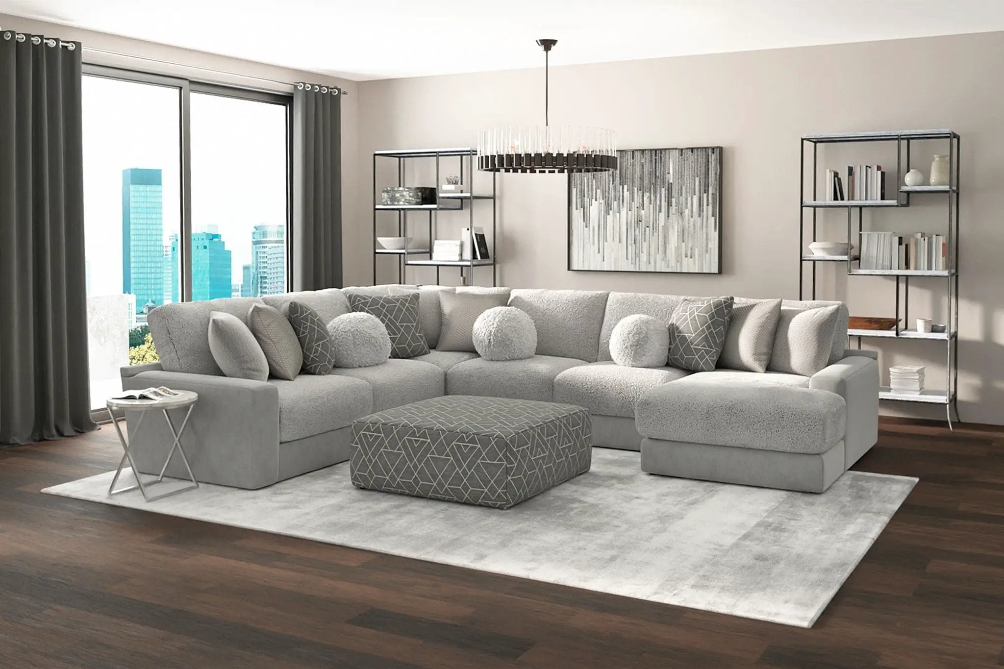 Canyon - Cocktail Ottoman - Zinc by Unique Piece Furniture