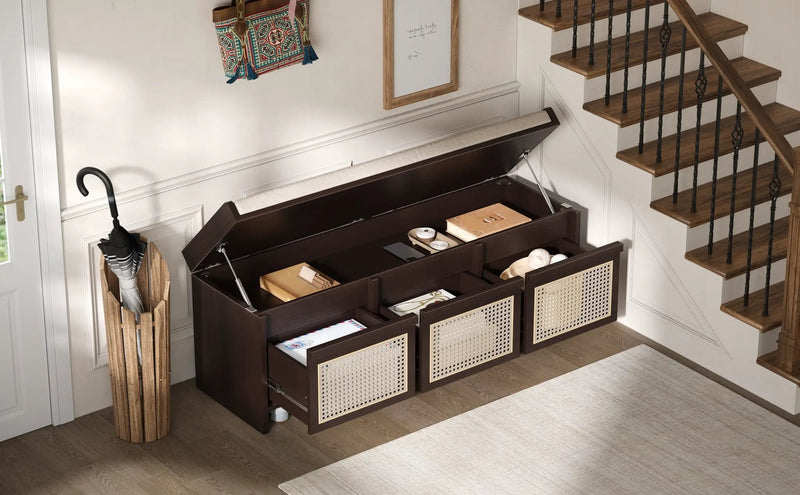 TREXM 48" Entryway Shoe Bench by HouseOfZazla