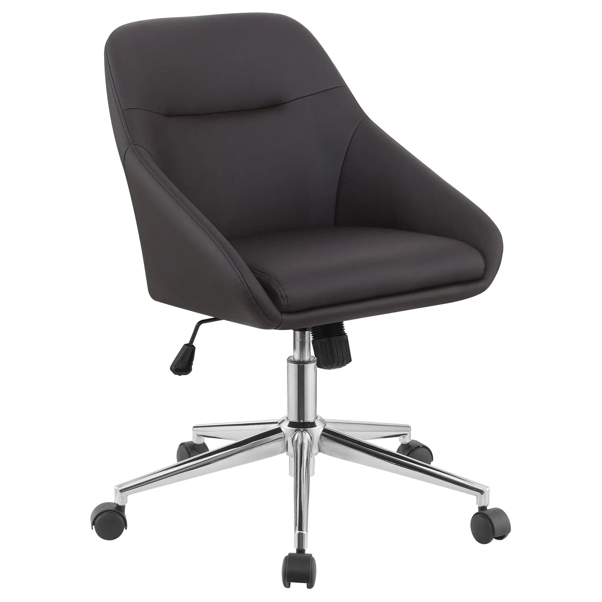 Jackman Upholstered Adjustable Home Office Desk Chair Brown by Unique Piece Furniture