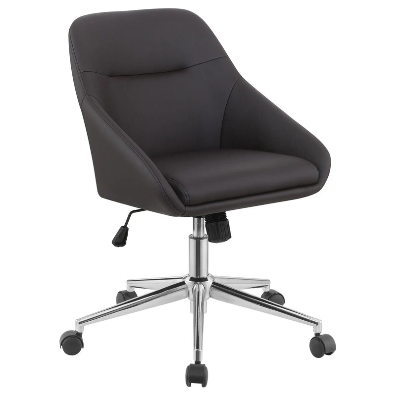 Jackman Upholstered Adjustable Home Office Desk Chair Brown by Unique Piece Furniture