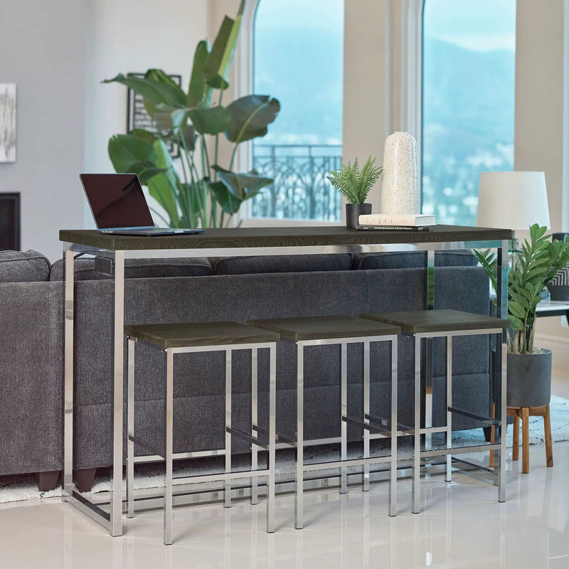 Cassidy 4-piece Counter Height Dining Table Set Dark Oak by Unique Piece Furniture