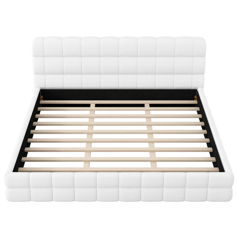 Upholstered Platform Bed With Headboard by HouseOfZazla