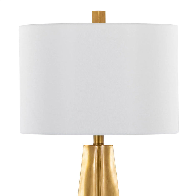 Pompeii - Contemporary Table Lamp - Gold / White by HouseOfZazla