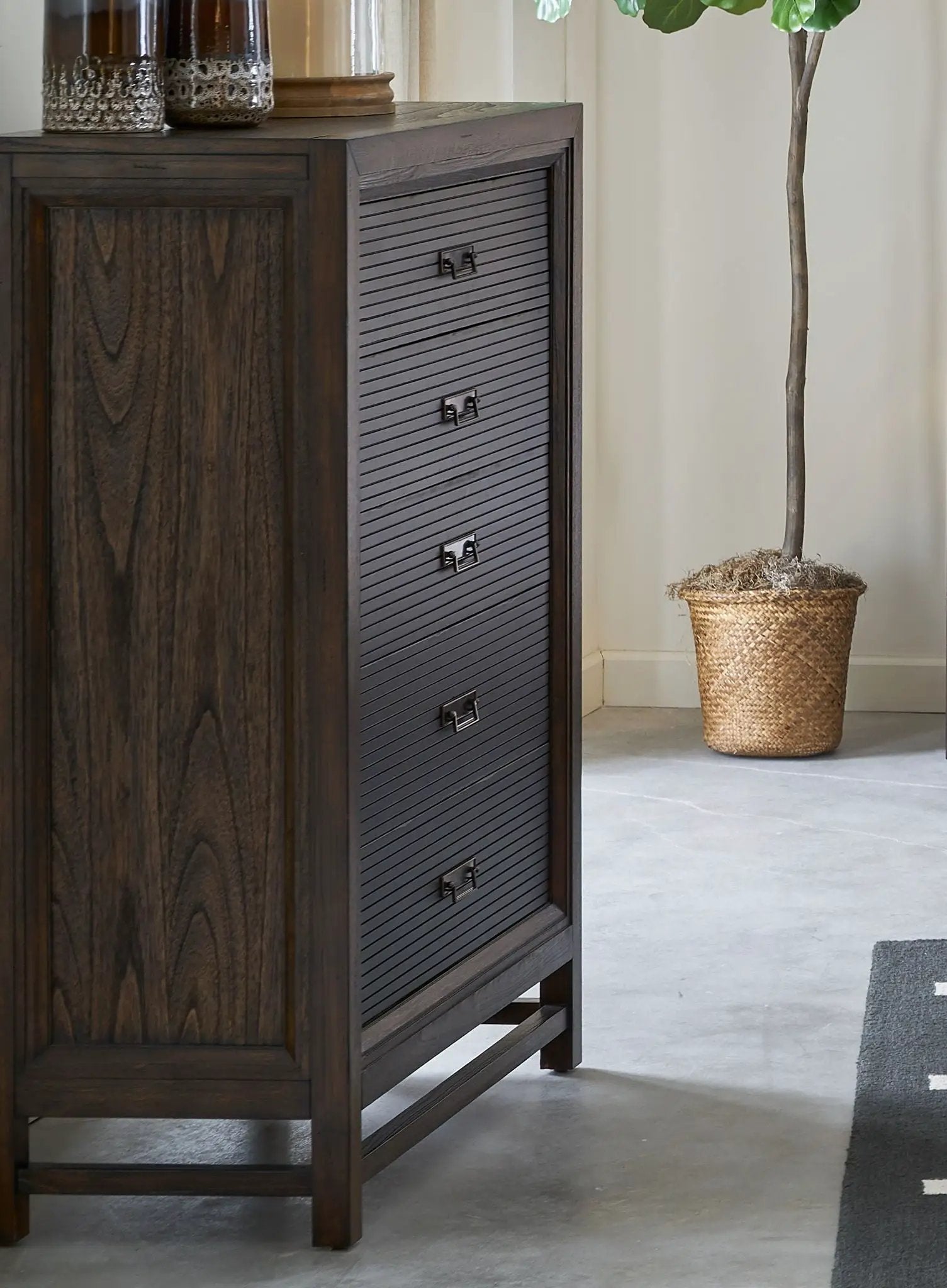 5 Drawer Chest, 2 Tone - Brown by HouseOfZazla