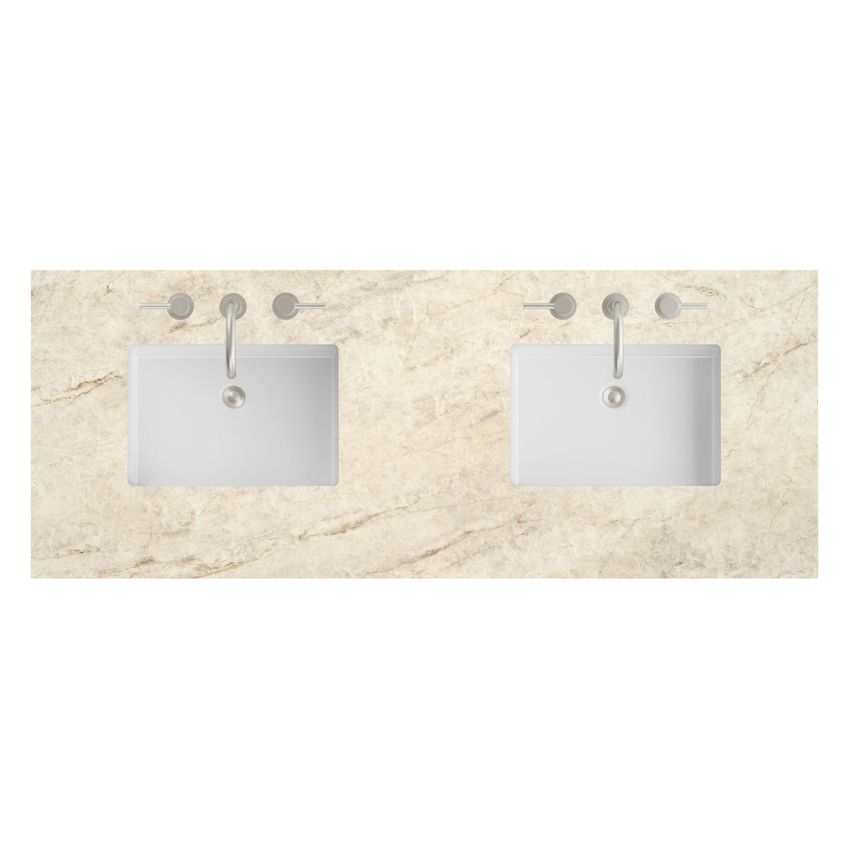 James Martin 60" Double Vanity Top with Tajnar (2 Sinks) countertop