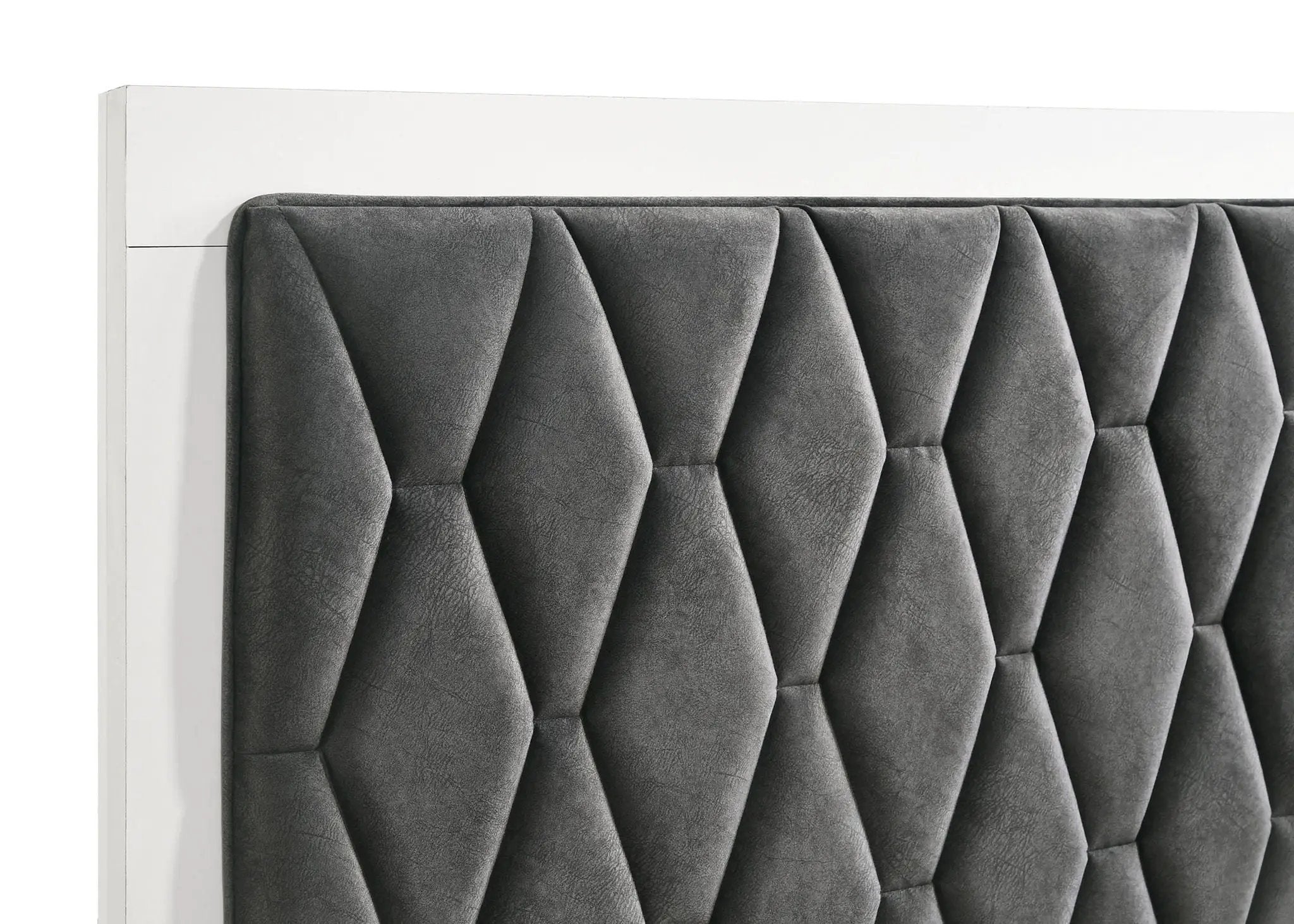 Sonora Eastern King Upholstered Panel Bed White by Unique Piece Furniture