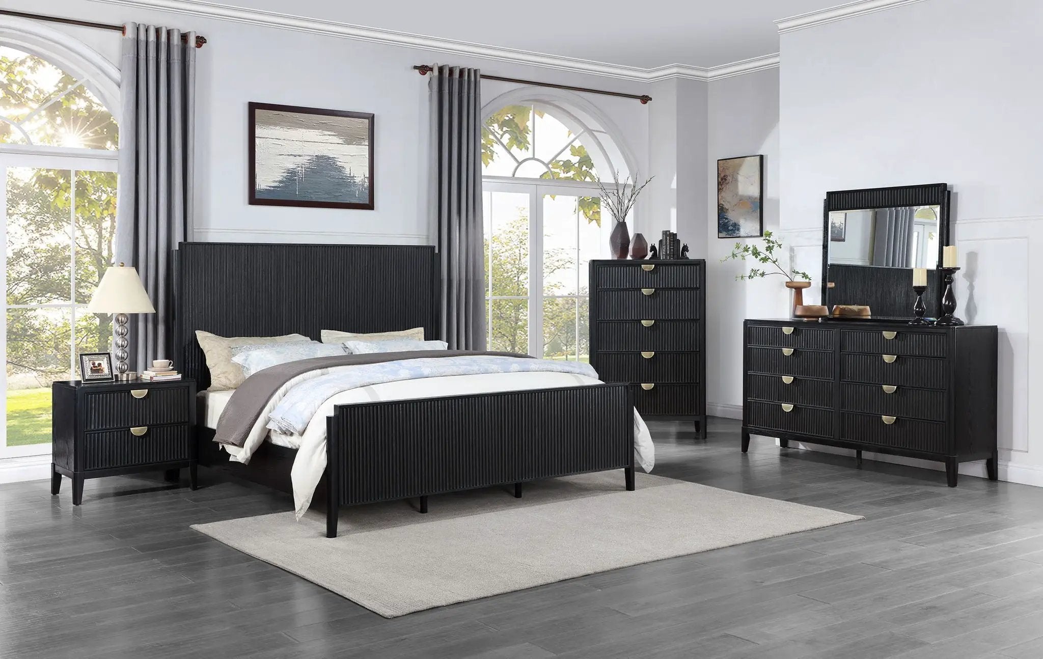Brookmead 5-piece California King Bedroom Set Black by Unique Piece Furniture
