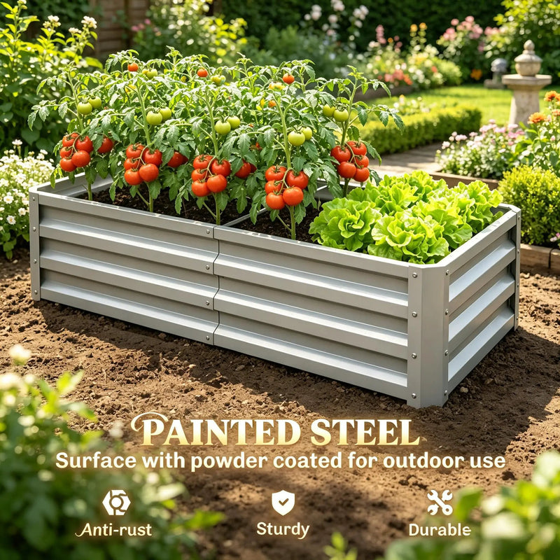 Galvanized Raised Garden Bed, 4' x 2' x 1' by HouseOfZazla