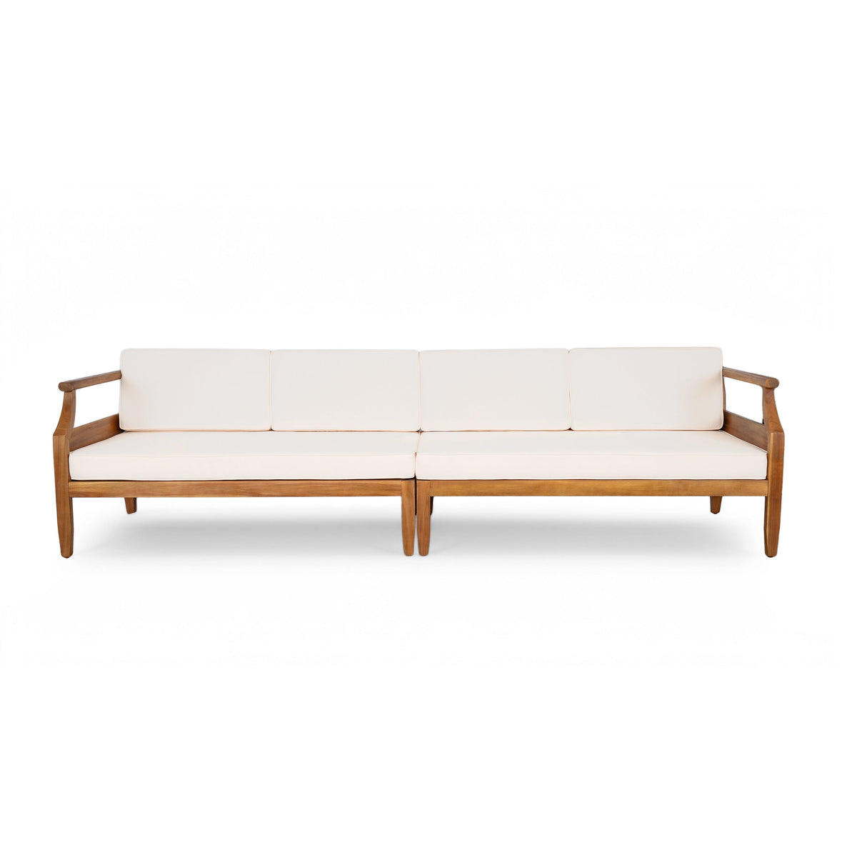 Aston 4 Seater Left and Right Acacia Wood Sofa Set, photo 3 of 10