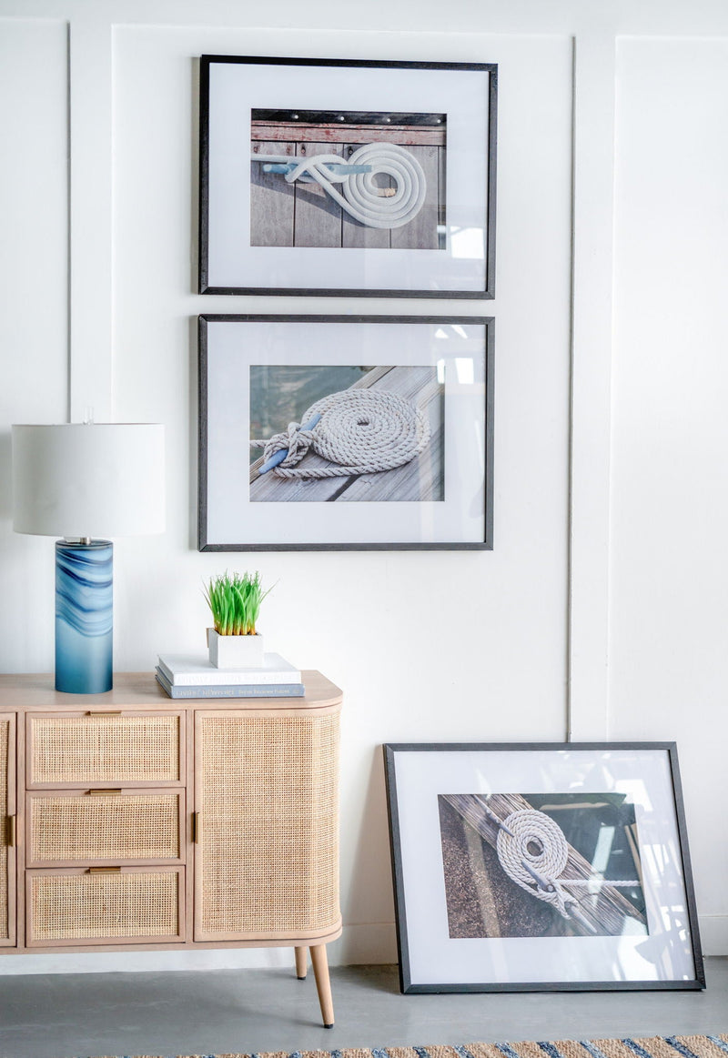 Rope Wall Art With Frame, Wall Decor For Living Room (Set of 3) - White / Black, photo 9 of 9