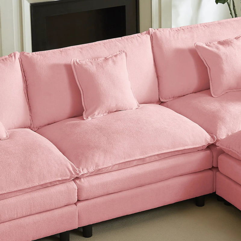Modular Sectional Sofa - 110 Inch L Shaped Couch Set by HouseOfZazla