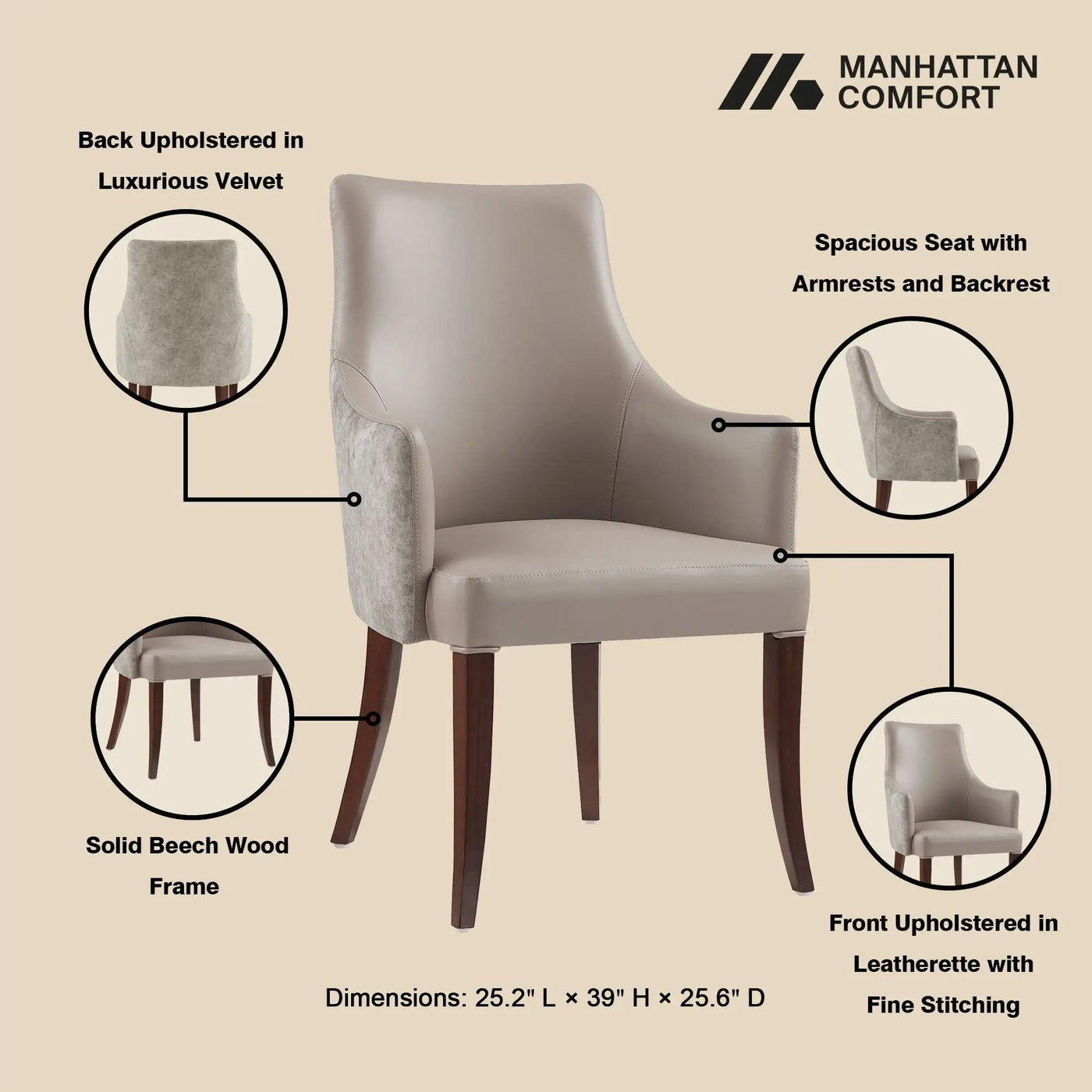 Connie - Armchair Dining Chair by HouseOfZazla