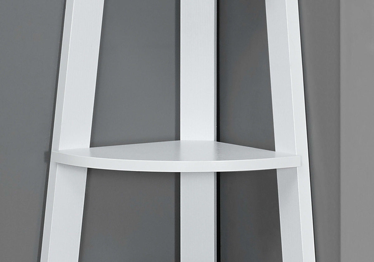 5-Tier Corner Bookshelf with Fixed Shelves - Particle Board, Black, White, Dark Brown, Dark Gray, photo 15 of 16