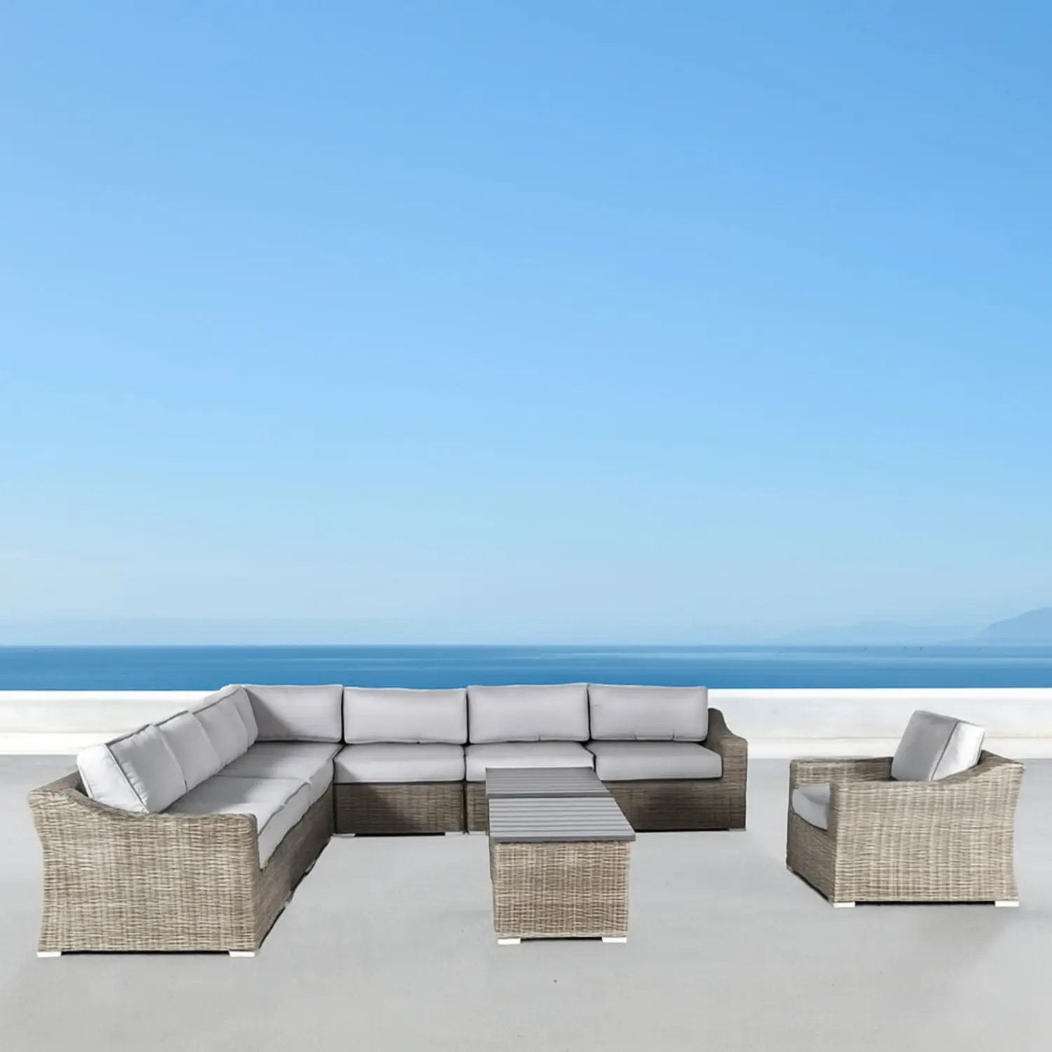 Stylish Sofa Seating Group With Cushions Perfect For Outdoor Gatherings by Unique Piece Furniture