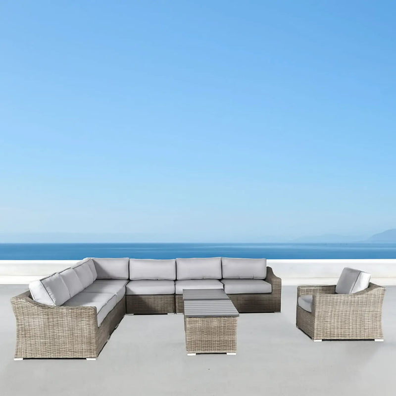Stylish Sofa Seating Group With Cushions Perfect For Outdoor Gatherings by HouseOfZazla