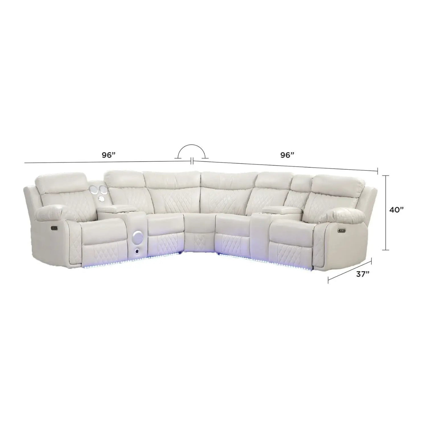 Lacrosse - Power Reclining Sectional Sofa by HouseOfZazla