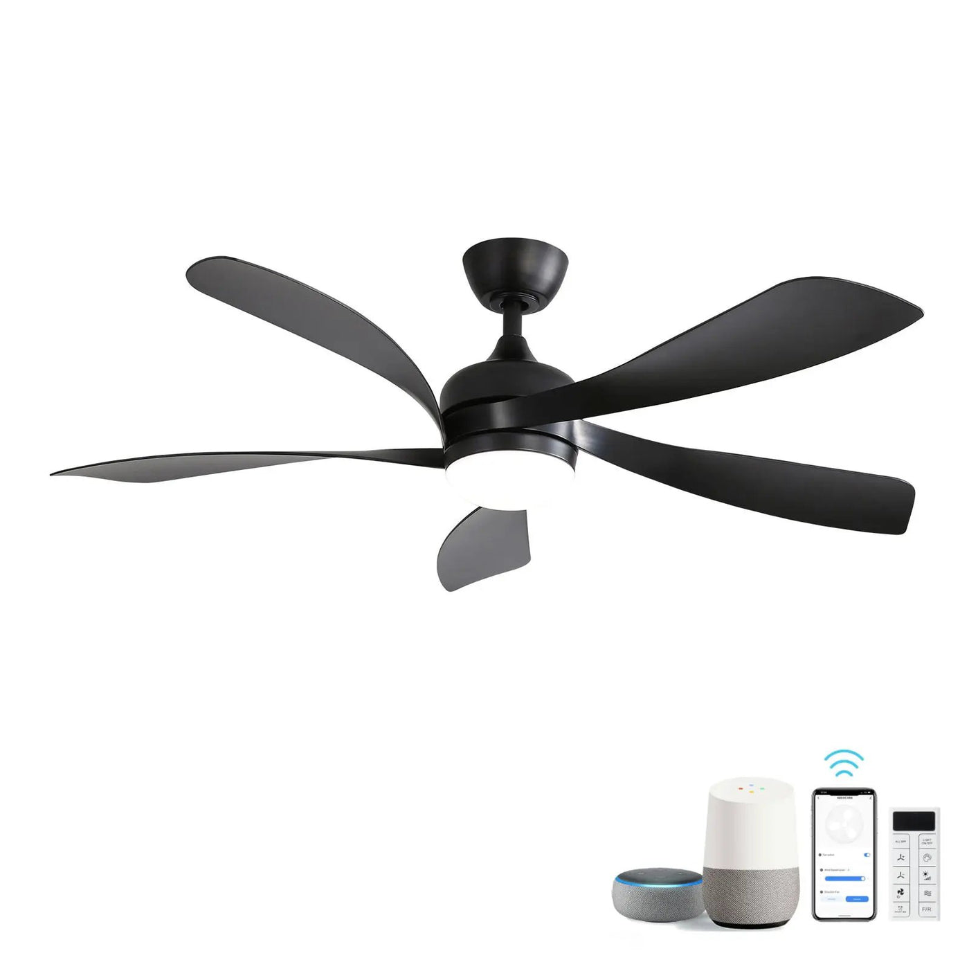 Ceiling Fan with DC Motor and Integrated Light by HouseOfZazla