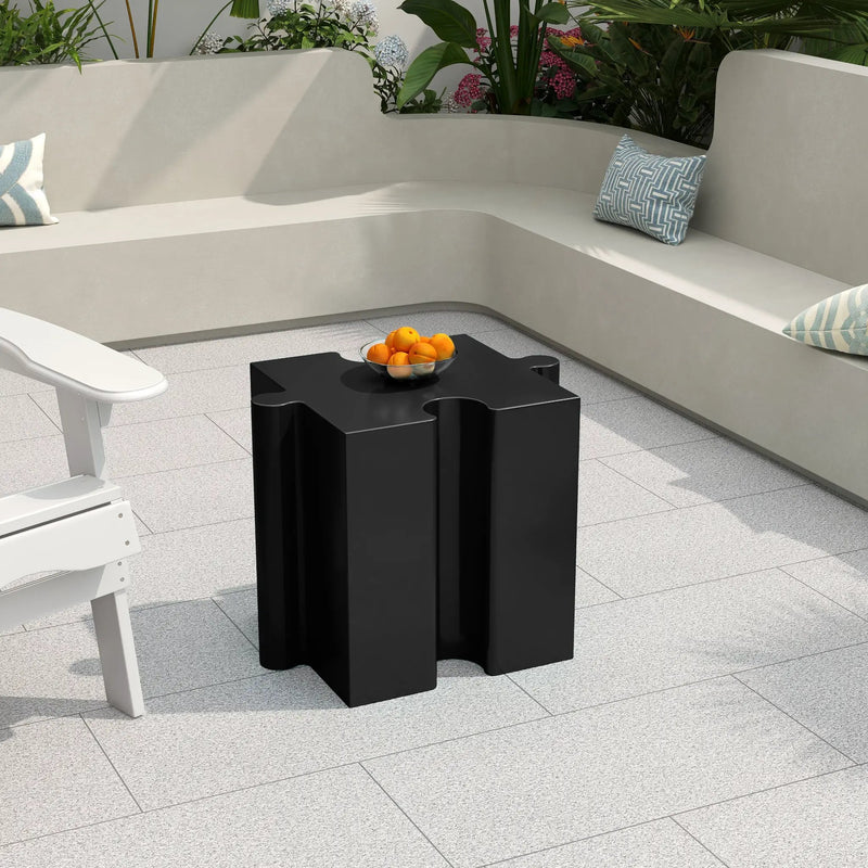 3-Piece Artistic Puzzle Table Set, Modular MGO Side Tables by HouseOfZazla