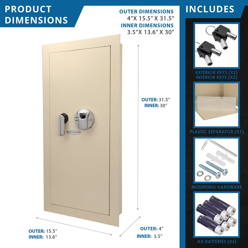 Durable Biometric Wall Safe by HouseOfZazla