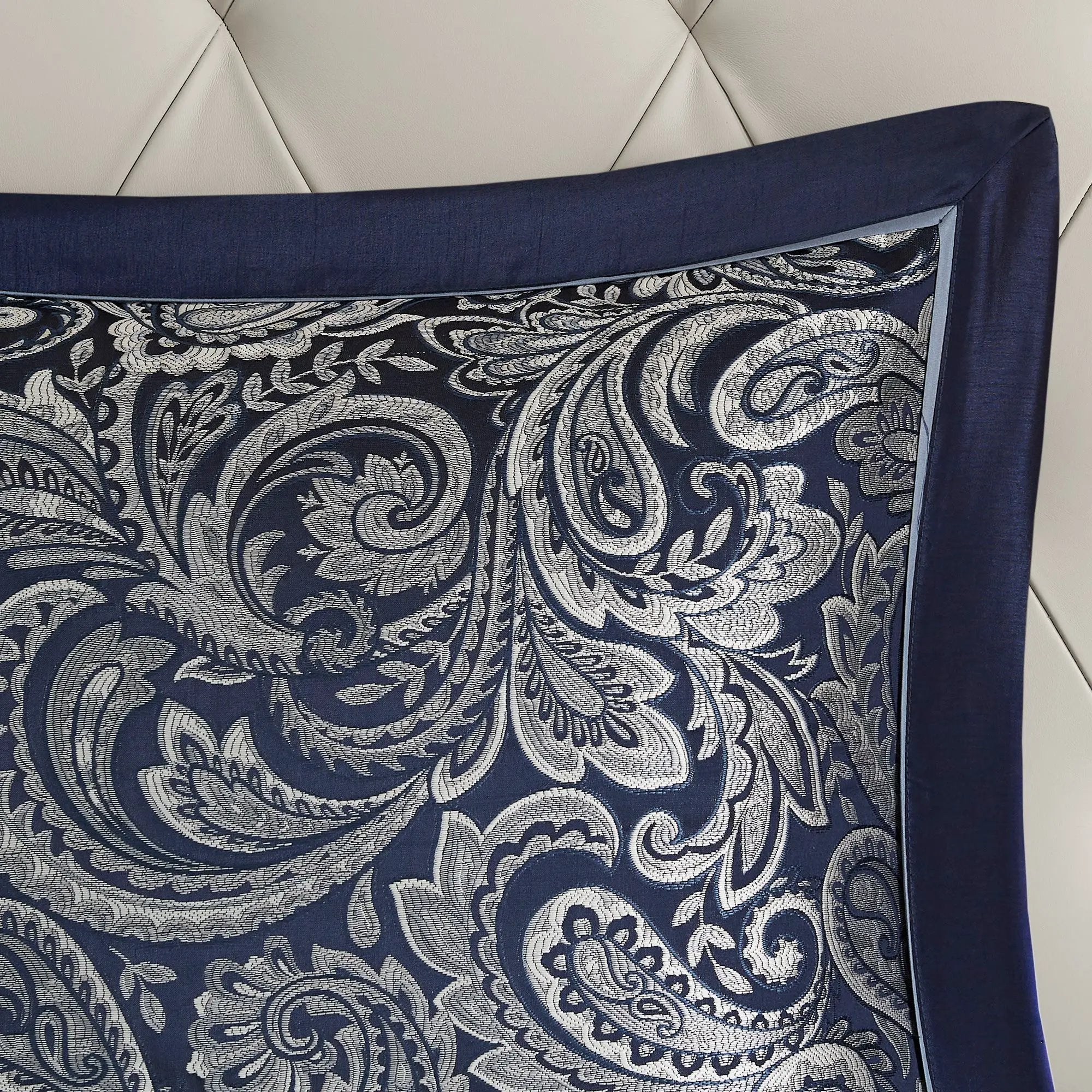 12 Piece Comforter Set with Cotton Bed Sheets Navy King by HouseOfZazla