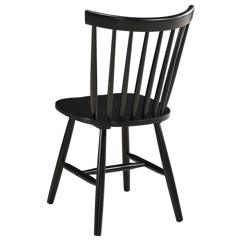 Hollyoak Windsor Wood Dining Side Chair Black (Set of 2) by Unique Piece Furniture
