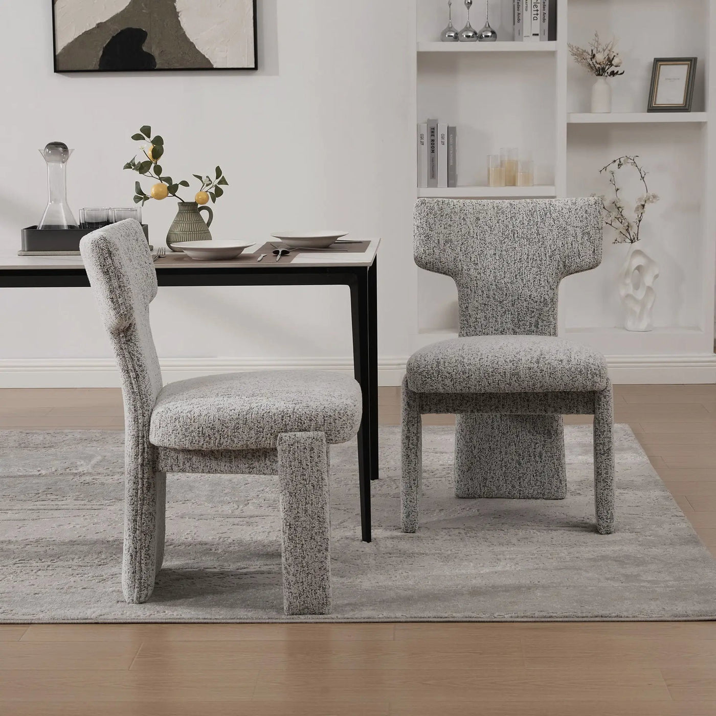 Armless Curved Back Accent Chairs by Unique Piece Furniture