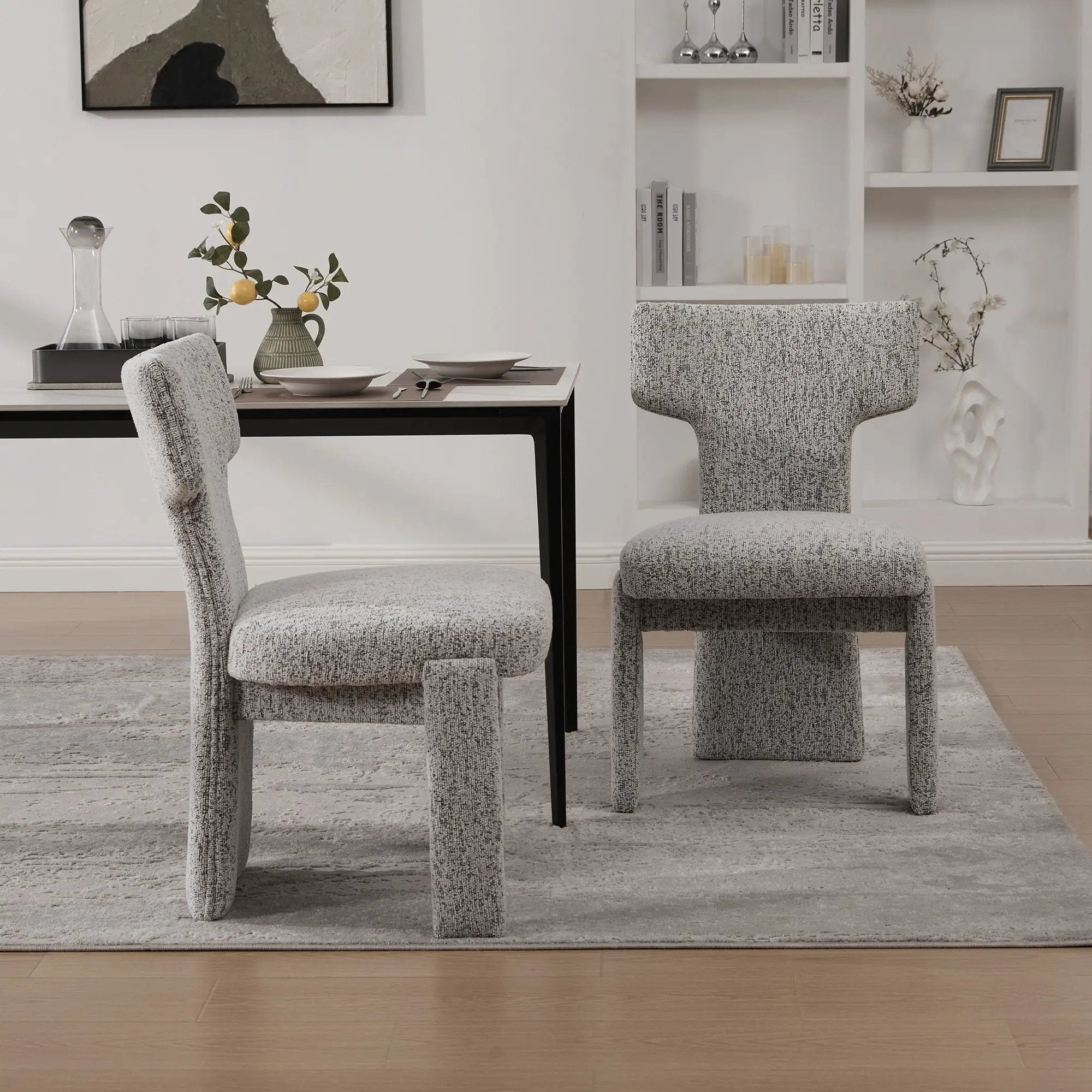 Armless Curved Back Accent Chairs by Unique Piece Furniture