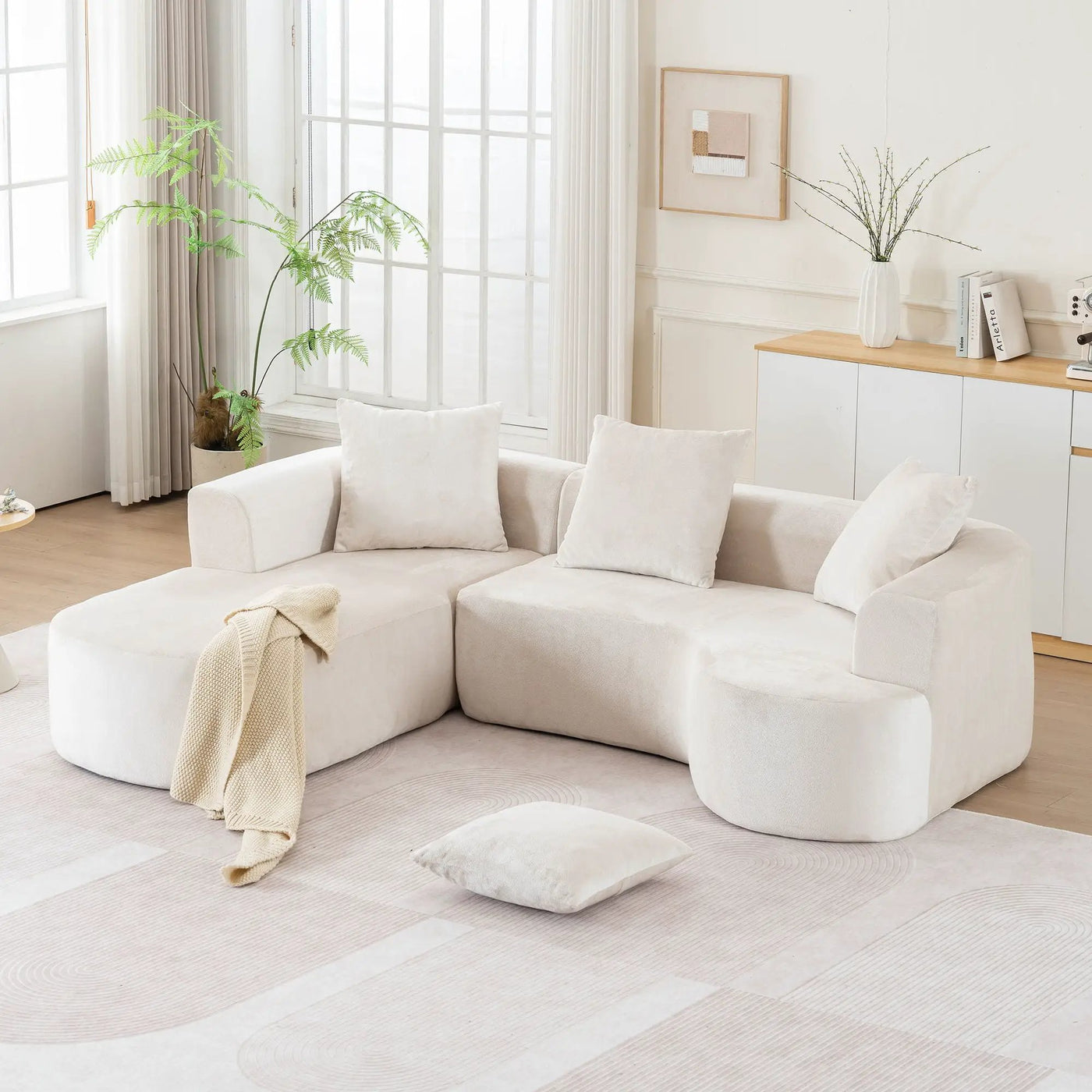 Modular Sectional Sofa With L Shape Chaise With Deep Seat by Unique Piece Furniture