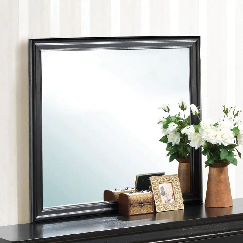 Elegant Wall Mirror - Black by Unique Piece Furniture