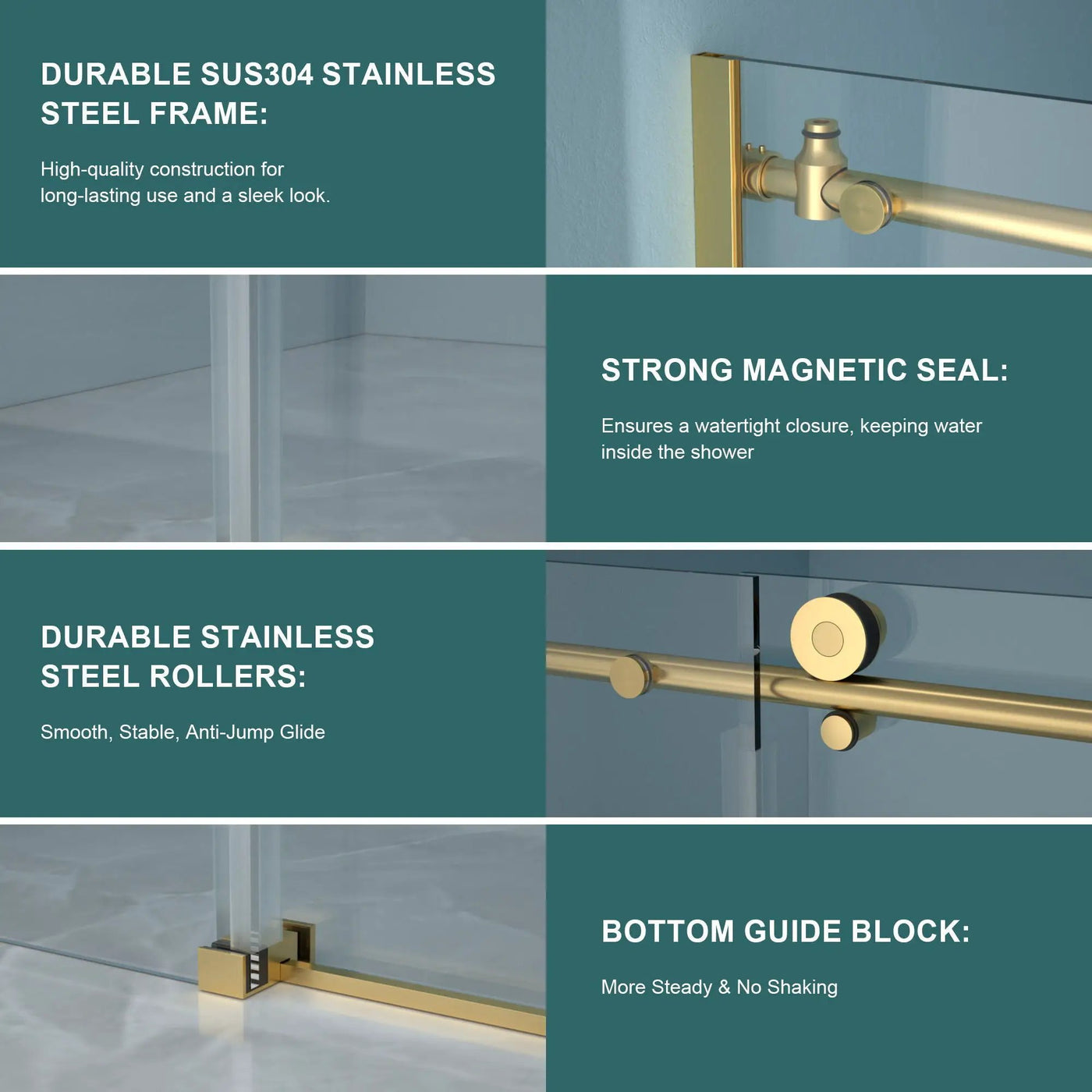 Single Sliding Bypass Shower Door Enclosure With Tempered Glass by HouseOfZazla