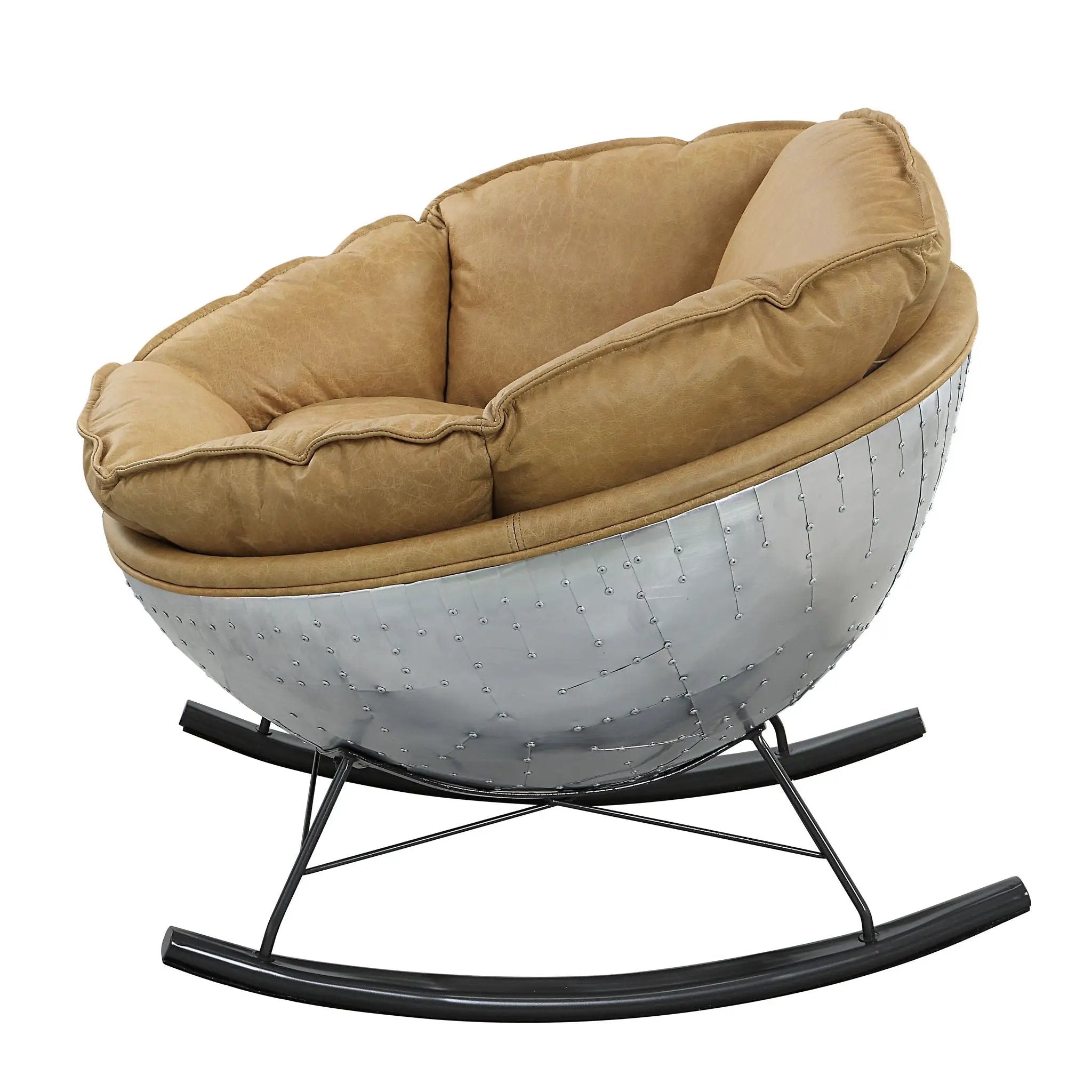 Pippin - Top Grain Leather Rocking Chair - Morocco by HouseOfZazla