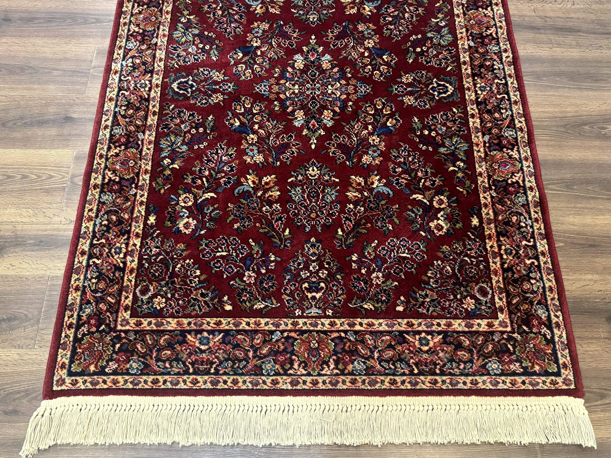 4x6 Karastan Rug Red Sarouk #785, Wool Pile Original 700 Series, Vintage Discontinued by Jewel Rugs