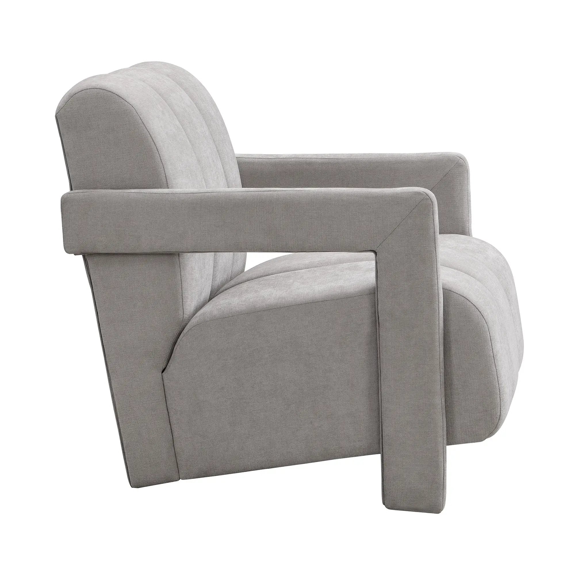 Modern Minimalist Leisure Armchair With L Shaped Armrests by HouseOfZazla