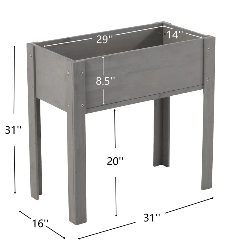 Raised Garden Bed With Legs, Elevated Planter Box For Outdoor Plants by Unique Piece Furniture
