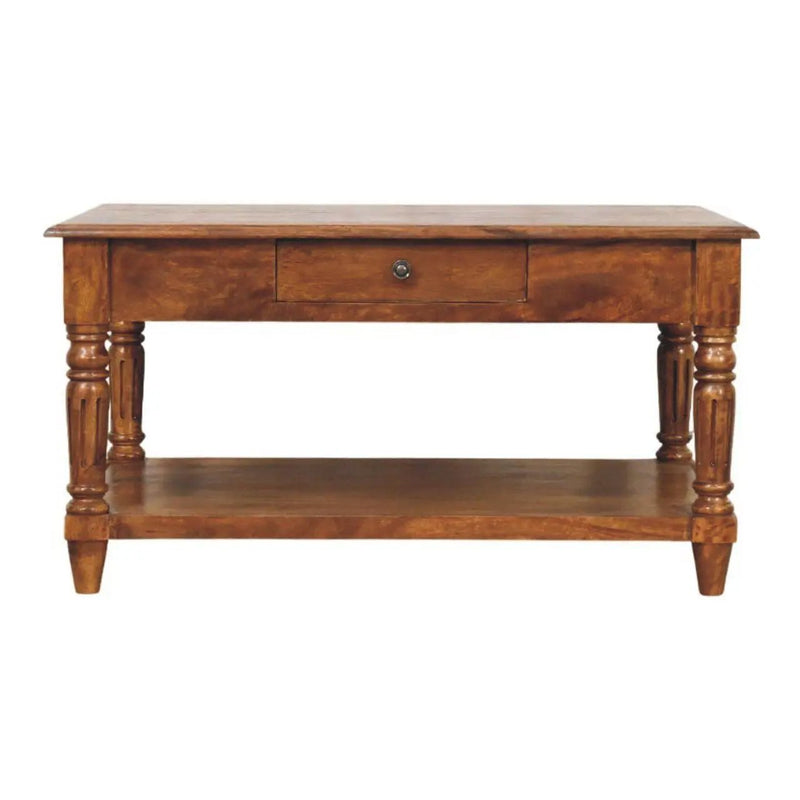 Turned Legs Drawer Table by Unique Piece Furniture