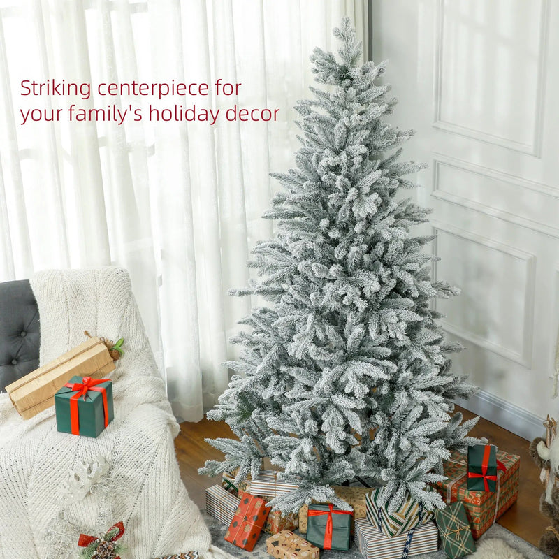 HOMCOM 6ft Snow Flocked Artificial Christmas Tree by HouseOfZazla