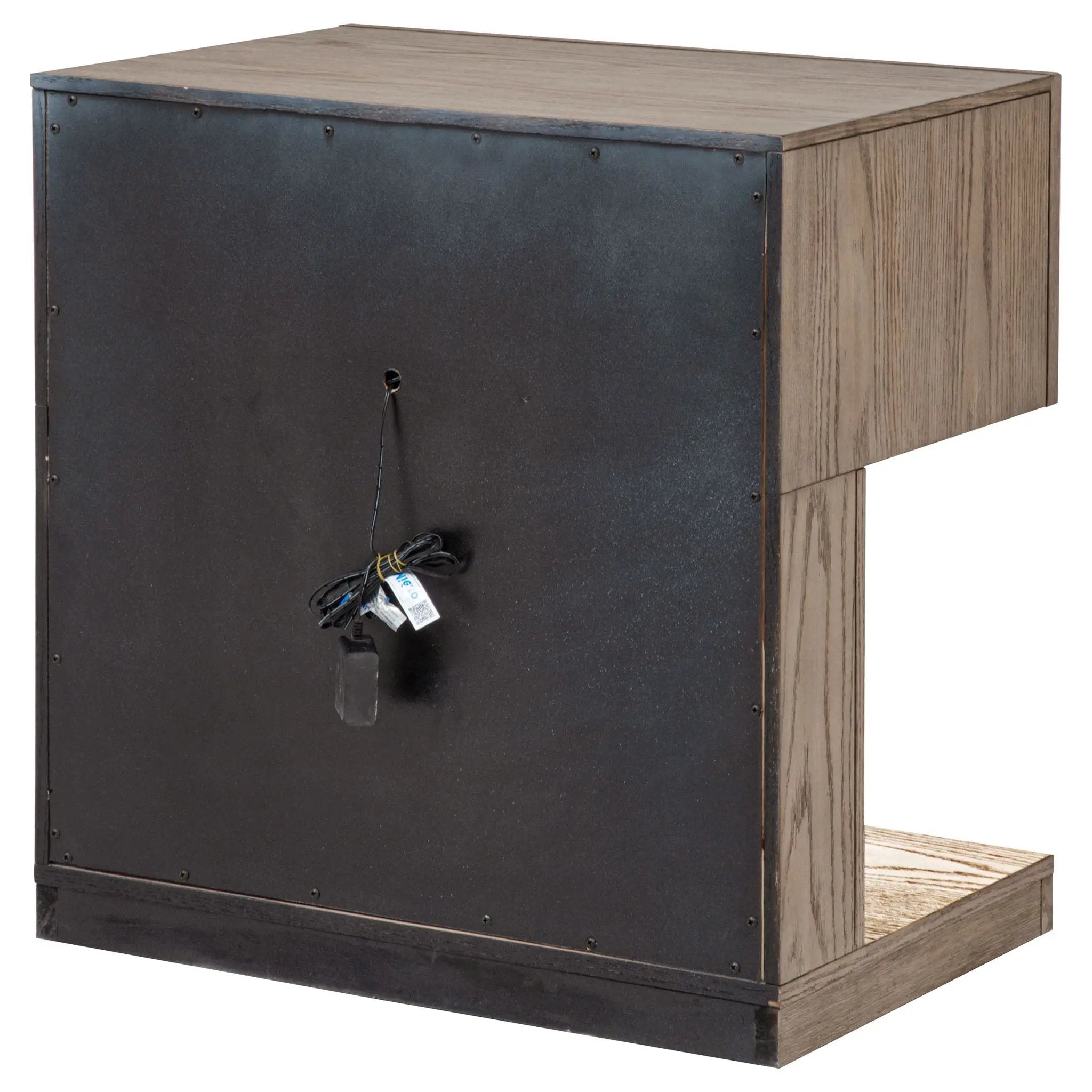 Gibbons - 1 Drawer Nightstand With LED Light - Brown