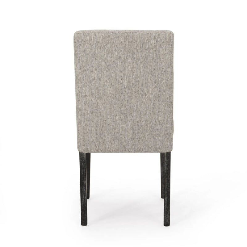 Contemporary Dining Chair with Upholstered Seating and Tapered Legs by HouseOfZazla