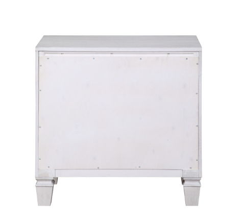 Katia Weathered Night Stand with Felt-Lined Drawer - Gray and White, photo 4 of 4