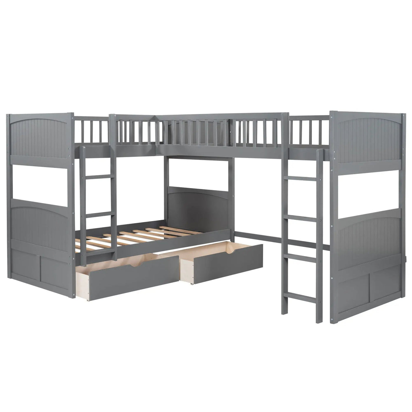 Bunk Bed With Loft And 2 Drawers by HouseOfZazla