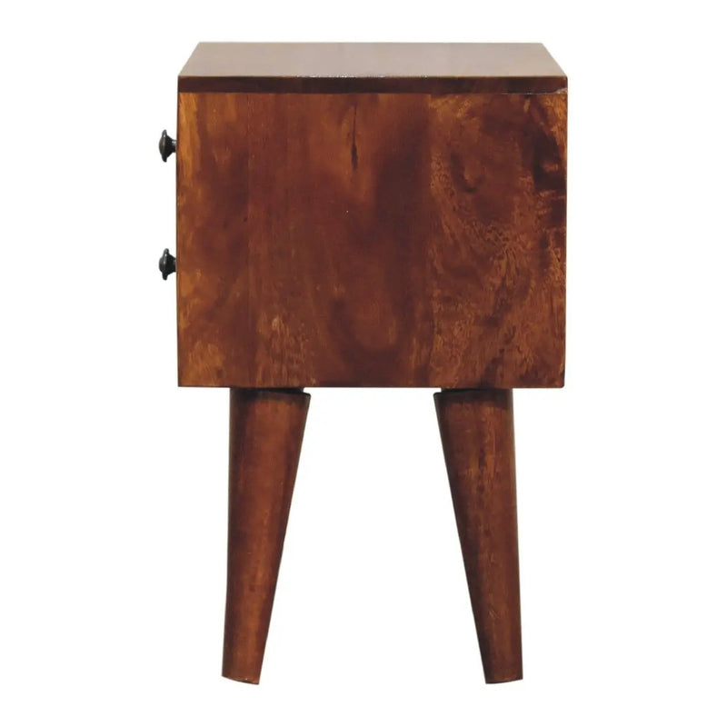 Mini Modern Bedside Table - Chestnut by HouseOfZazla