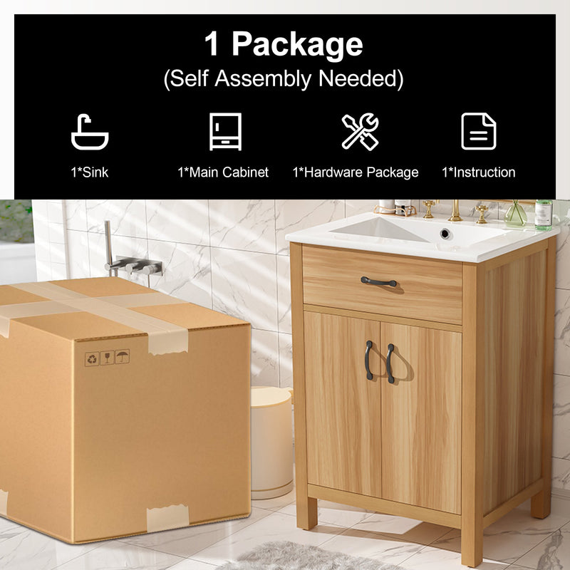 24" Bathroom Vanity with Solid Wood Frame, photo 9 of 10