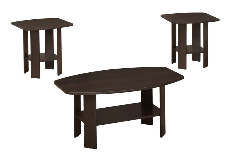 3-Piece Transitional Espresso Table Set for Living Room by HouseOfZazla