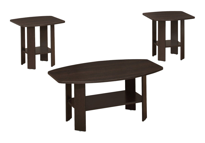 Transitional 3-Piece Table Set with Espresso Finish - Dark Brown, photo 4 of 4